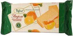 Вафли, Bifrut (Бифрут) 100 г апельсиново-лимонные на сорбите