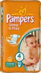 Подгузники, Pampers (Памперс) 7-18 кг р. 4 50 шт слип энд плей макси ромашка