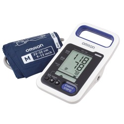 Тонометр автоматический Omron профессиональный на плечо со стандартной 22-32 см и большой 32-42 см манжетами + адаптер + аккумуляторная батарея HBP-1300/HBP-1300-E