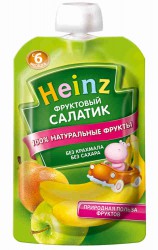 Пюре Heinz фруктовый салатик без сахара с 6 мес 100 г